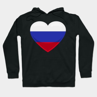 Russia Flag Heart Hoodie